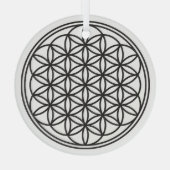 FLOWER OF LIFE – 聖幾何学シンボル概要1 ガラスオーナメント (裏面)