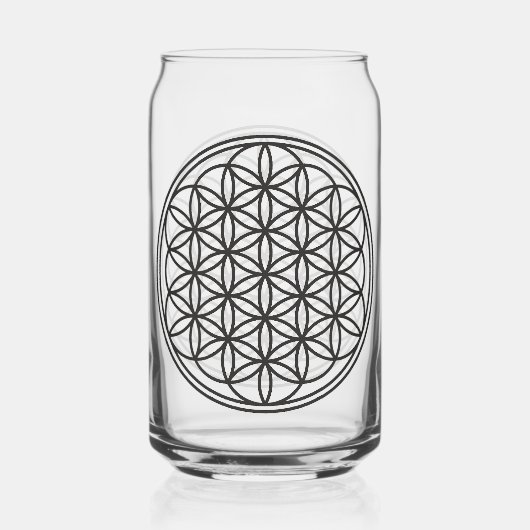 FLOWER OF LIFE – 聖幾何学シンボル概要1 ガラス缶 (正面)