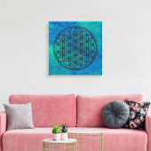 FLOWER OF LIFE – 聖幾何学シンボル概要1 キャンバスプリント (インサイチュ (リビング))
