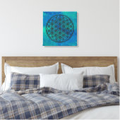 FLOWER OF LIFE – 聖幾何学シンボル概要1 キャンバスプリント (インサイチュ (寝室))
