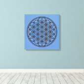 FLOWER OF LIFE – 聖幾何学シンボル概要1 キャンバスプリント (インサイチュ (ウッドフロア))
