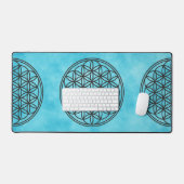 FLOWER OF LIFE – 聖幾何学シンボル概要1 デスクマット (キーボード&マウス)