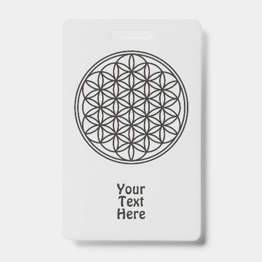FLOWER OF LIFE – 聖幾何学シンボル概要1 バッジ (正面)