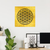 FLOWER OF LIFE – 聖幾何学シンボル概要1 ポスター (ホームオフィス)