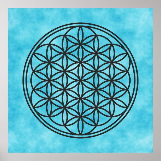 FLOWER OF LIFE – 聖幾何学シンボル概要1 ポスター (正面)
