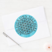FLOWER OF LIFE – 聖幾何学シンボル概要1 ラウンドシール (封筒)