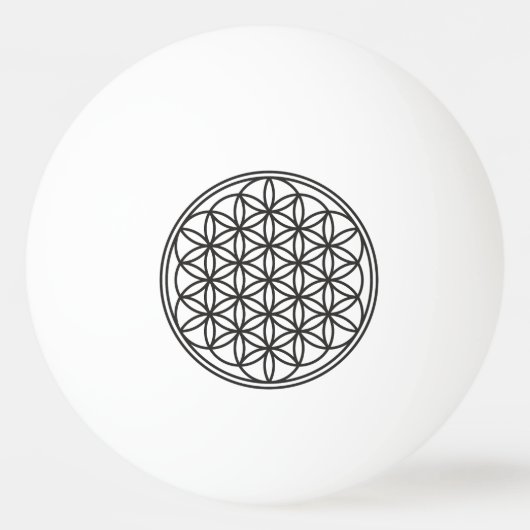 FLOWER OF LIFE – 聖幾何学シンボル概要1 卓球ボール (正面)