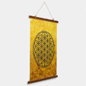 FLOWER OF LIFE – 聖幾何学シンボル概要1 吊り下げ型タペストリー (傾斜あり)