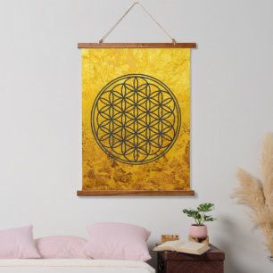 FLOWER OF LIFE – 聖幾何学シンボル概要1 吊り下げ型タペストリー