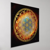 FLOWER OF LIFE – 聖幾何学シンボル概要1 箔ポスター (レイダウン)