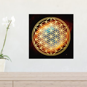 FLOWER OF LIFE – 聖幾何学シンボル概要1 箔ポスター