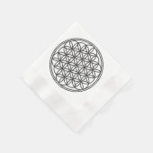 FLOWER OF LIFE – 聖幾何学シンボル概要1 縁ありカクテルナプキン (角)