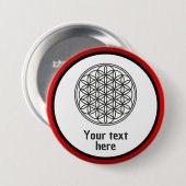 FLOWER OF LIFE – 聖幾何学シンボル概要1 缶バッジ (正面&裏面)
