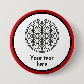 FLOWER OF LIFE – 聖幾何学シンボル概要1 缶バッジ (正面)