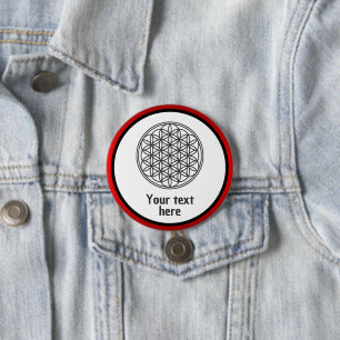 FLOWER OF LIFE – 聖幾何学シンボル概要1 缶バッジ