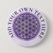 FLOWER OF LIFE – 聖幾何学シンボル概要1 缶バッジ (正面)