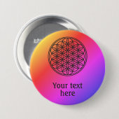 FLOWER OF LIFE – 聖幾何学シンボル概要1 缶バッジ (正面&裏面)