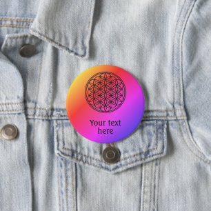 FLOWER OF LIFE – 聖幾何学シンボル概要1 缶バッジ