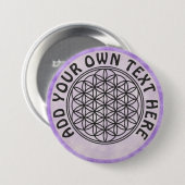 FLOWER OF LIFE – 聖幾何学シンボル概要1 缶バッジ (正面&裏面)