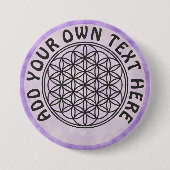 FLOWER OF LIFE – 聖幾何学シンボル概要1 缶バッジ (正面)