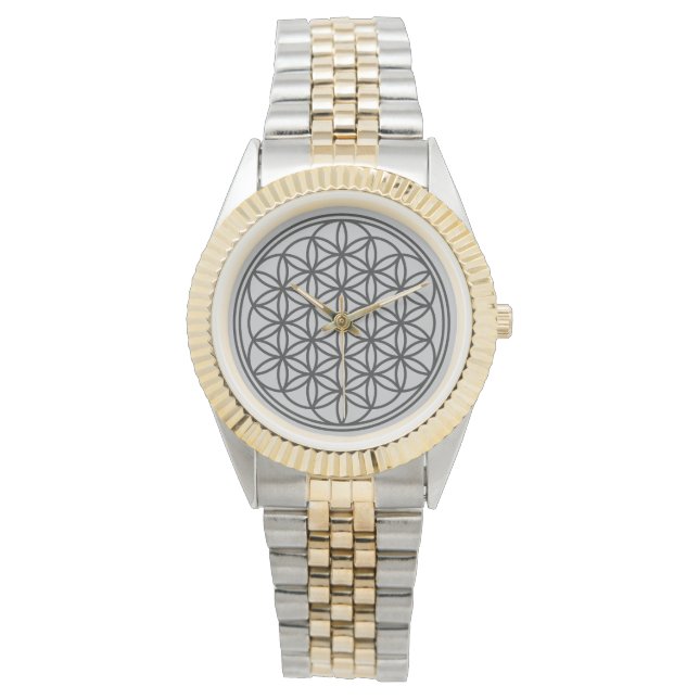 FLOWER OF LIFE – 聖幾何学シンボル概要1 腕時計 (正面)