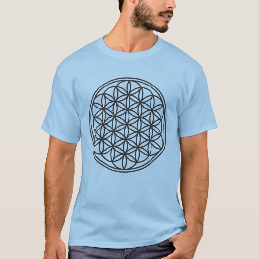 FLOWER OF LIFE – 聖幾何学シンボル概要1 Tシャツ (正面)
