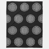 FLOWER OF LIFE – 聖幾何学シンボル概要2 フリースブランケット (正面)