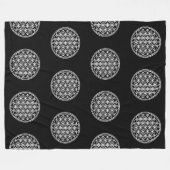 FLOWER OF LIFE – 聖幾何学シンボル概要2 フリースブランケット (正面(横))