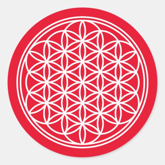 FLOWER OF LIFE – 聖幾何学シンボル概要2 ラウンドシール (正面)