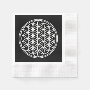 FLOWER OF LIFE – 聖幾何学シンボル概要2 縁ありカクテルナプキン