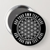FLOWER OF LIFE – 聖幾何学シンボル概要2 缶バッジ (正面&裏面)