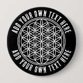 FLOWER OF LIFE – 聖幾何学シンボル概要2 缶バッジ (正面)