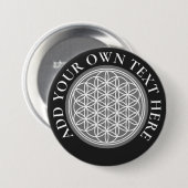 FLOWER OF LIFE – 聖幾何学シンボル概要2 缶バッジ (正面&裏面)