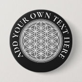FLOWER OF LIFE – 聖幾何学シンボル概要2 缶バッジ (正面)