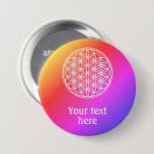 FLOWER OF LIFE – 聖幾何学シンボル概要2 缶バッジ (正面&裏面)