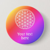 FLOWER OF LIFE – 聖幾何学シンボル概要2 缶バッジ (正面)