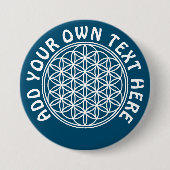 FLOWER OF LIFE – 聖幾何学シンボル概要2 缶バッジ (正面)