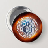 FLOWER OF LIFE – 聖幾何学シンボル概要2 缶バッジ (正面&裏面)