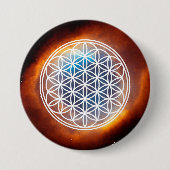 FLOWER OF LIFE – 聖幾何学シンボル概要2 缶バッジ (正面)