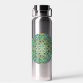FLOWER OF LIFE – 聖幾何学デザイン1 ウォーターボトル (背面)