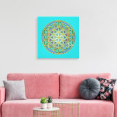 FLOWER OF LIFE – 聖幾何学デザイン1 キャンバスプリント (インサイチュ (リビング))