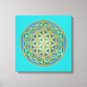 FLOWER OF LIFE – 聖幾何学デザイン1 キャンバスプリント