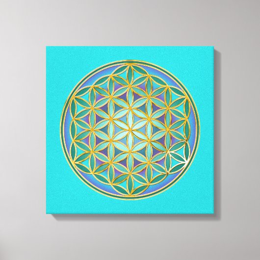 FLOWER OF LIFE – 聖幾何学デザイン1 キャンバスプリント (正面)