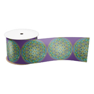 FLOWER OF LIFE – 聖幾何学デザイン1 サテンリボン