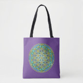 FLOWER OF LIFE – 聖幾何学デザイン1 トートバッグ (正面)