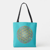 FLOWER OF LIFE – 聖幾何学デザイン1 トートバッグ (裏面)