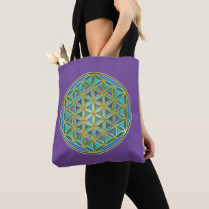 FLOWER OF LIFE – 聖幾何学デザイン1 トートバッグ