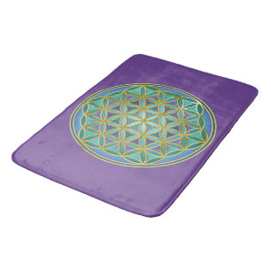 FLOWER OF LIFE – 聖幾何学デザイン1 バスマット