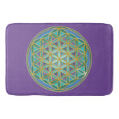 FLOWER OF LIFE – 聖幾何学デザイン1 バスマット (正面)