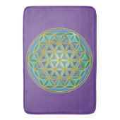 FLOWER OF LIFE – 聖幾何学デザイン1 バスマット (正面縦)